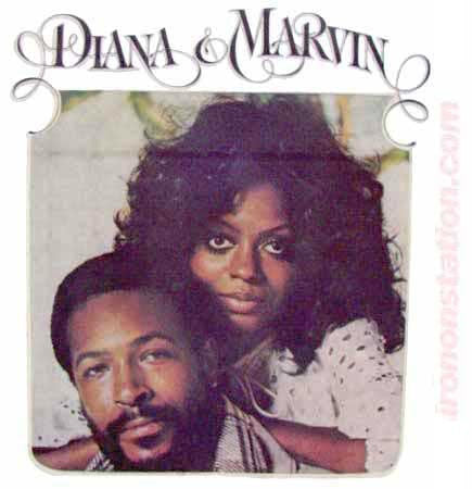 Diana and Marvin Gaye Vintage 70s t-shirt iron-on band R&B diy american fashion