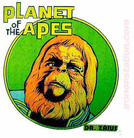 1967 PLANET of the APES Dr. Zaius Vintage t-shirt iron-on transfer