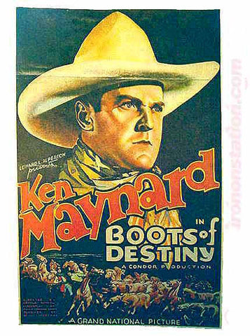 KEN MAYNARD "Boots of Fury" tv Vintage Iron On tee shirt transfer Original Authentic