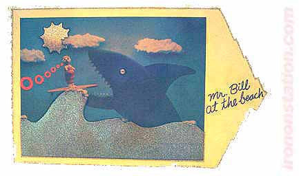 1980 SNL Mr. Bill Vintage t-shirt iron-on transfer At the Beach NOS