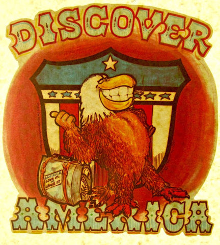 patriotic, eagle, discover, america, vintage, 70s, t-shirt, iron-on
