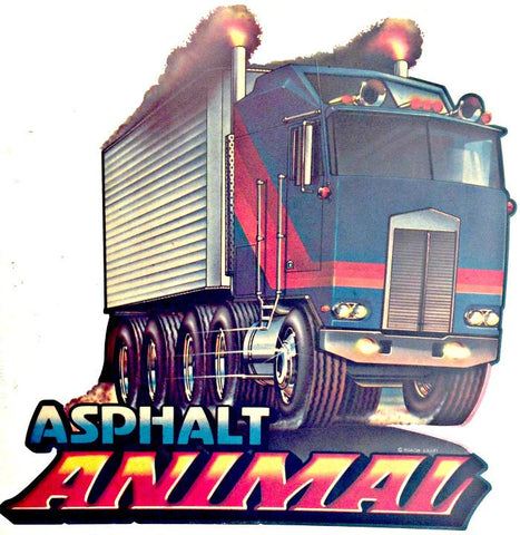 SeMi TrUcK ASPHALT AniMaL Vintage 70s t-shirt iron-on transfer authentic NOS retro american fashion Hot Rods Muscle Trucker by Roach
