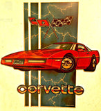 vintage, corvette, grand prix, t-shirt, iron-on, diy, american fashion,
