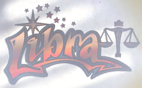 ASTROLOGY LIBRA Vintage 70s t-shirt iron-on retro zodiac tee shirt iron on transfer