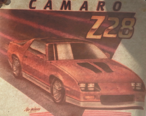 CAMARO z28, Vintage 70s Hot Rod Muscle t-shirt iron-on transfer authentic NOS retro american fashion