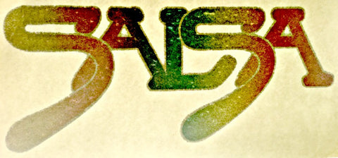 salsa, vintage, 70s, t-shirt, iron-on, glitter