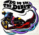 vintage, 70s, motorcycle, t shirt, iron on, retro, graphic, tee, transfer, moto x, dirt bike, roach, do it in the dirt