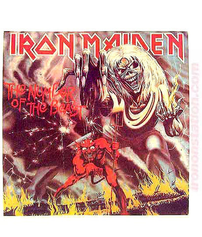 IRON MAIDEN The Number of the Beast 70s 80s Vintage Iron On IRON MAIDEN The Number of the Beast 70s 80s Vintage Iron On