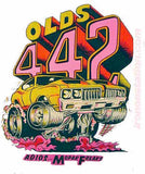 OLDS 442 Roach 1969 Vintage t-shirt iron-on Authentic 70s NOS new old Hot Rod muscle race cars