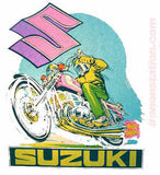 SUZUKI Moto X Hot Rod Vintage tee shirt Iron On transfer Authentic 70s NOS new old