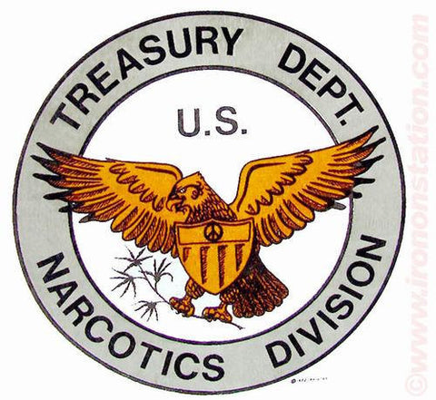 420 Treasury Department US NARCOTICS DIVISION drugs 70s Vintage Iron On tee shirt transfer Original Authentic