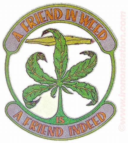 420 Friend in WEED, Friend INDEED Marijuana Pot Theme drugs 70s Vintage Iron On tee shirt transfer Original Authentic