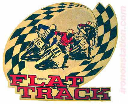 FLAT TRACK Moto X Hot Rod Vintage tee shirt Iron On Authentic 70s Nos by Roach 1974