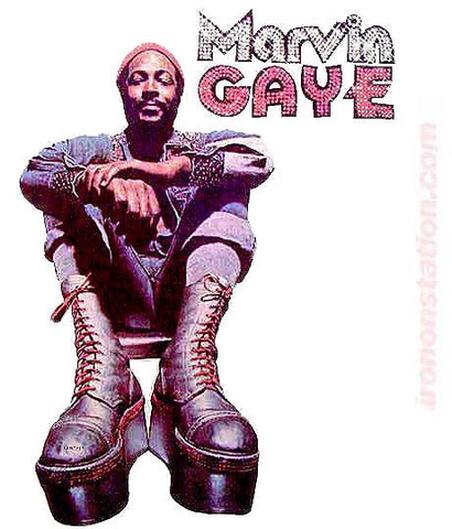 MARVIN GAYE 70s Vintage tee shirt Iron On Authentic NOS retro 1970s