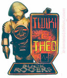 BUCK ROGERS Twiki & Theo Vintage tv Iron On tee shirt transfer Original Authentic NOS