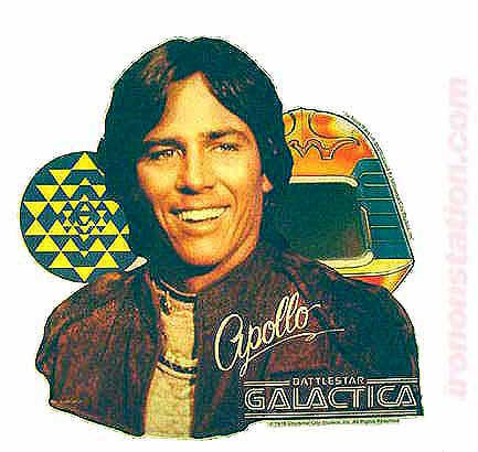 battlestar galactica, apollo, vintage, 70s, t-shirt, iron-on
