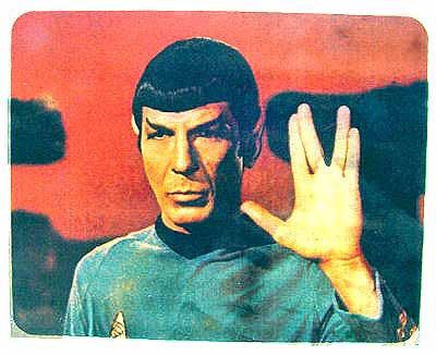 1960s STAR TREK Spock Vulcan Leonard Nimoy 60s Vintage t-shirt iron-on tee shirt transfer nos retro