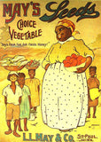 May's Choice Vegetable Seeds 70s Vintage Iron On tee shirt transfer Original Authentic Turn of Century Posters as ironons