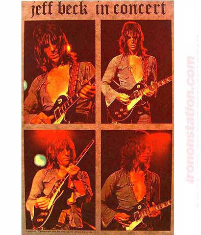 JEFF BECK Vintage 70s tee shirt Iron On concert t-shirt iron-on retro guitar all-star