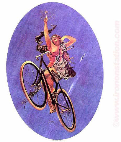 nude, angel, bike, bicycle, 70s, vintage, t-shirt, iron-on
