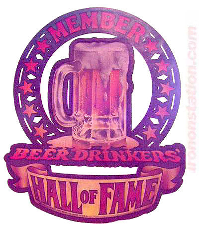 Beer Drinkers HALL of FAME Vintage 70s Iron On tee shirt transfer Original Authentic retro 70s americana fashion