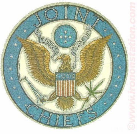 420 JOINT CHIEFS "Pluribus Tokum Up" Marijuana Pot political 60s 70s Vintage Iron On tee shirt transfer retro nos