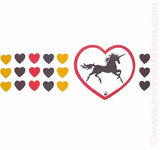 HEARTS and UNICORNS 70s Vintage Iron On tee shirt transfer Original Authentic Cute colorful