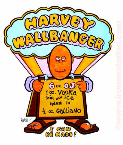 HARVEY WALLBANGER Roach 1972 Vintage Iron On tee shirt transfer Original Authentic deadstock NOS 70s booze americana fashion