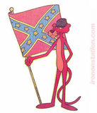 Confederate Flag Pink Panther  Vintage 70s t-shirt iron-on transfer Original Authentic by Roach cartoon