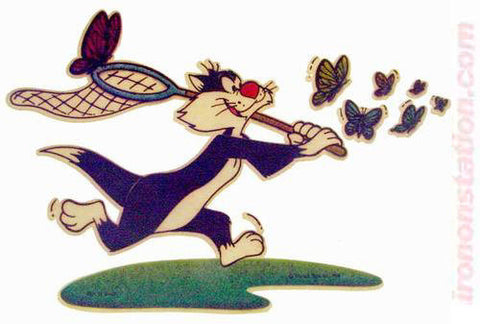 Sylvester the Cat Puddy Tat Looney Tunes by Roach Vintage 70s Iron On tee shirt transfer Orig animation cartoon