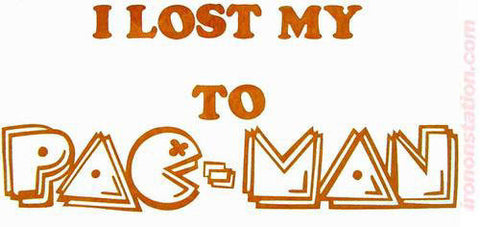I lost to Pac-Man Pacman Vintage 70s Iron On tee shirt transfer Original Authentic arcade game character