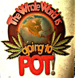420 Marijuana The Whole World is Going to POT 70s Vintage Iron On tee shirt transfer weed t-shirt iron-on