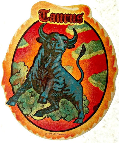 Vintage 70s TAURUS t-shirt iron-on Astrology retro zodiac tee shirt iron on transfer