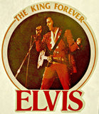 the king, elvis, presley, the king lives on, vintage, 70s, t-shirt, iron-on