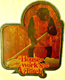 monkey, housework, bitch, maid, vintage, 70s, t-shirt, iron-on, funny