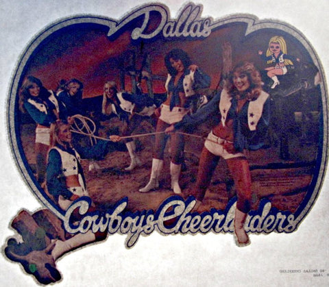 DaLLaS COWBOYS CHEERLEADERS Vintage 70s t-shirt iron-on transfer Original Authentic Retro New Old Stock NFL
