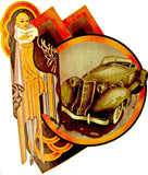Vintage Art Deco Elegant HOT ROD t-shirt iron-on NOS new old fine auto
