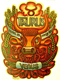 Vintage 70s TAURUS t-shirt iron-on Astrology retro zodiac tee shirt iron on transfer glitter