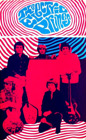 Vintage 1967 The ELECTRIC PRUNES Original Rock Concert Poster Thick Stock NOS