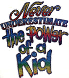 CuTe POWER of a KID 70s Vintage t-shirt iron-on transfer nos retro american tee fashion in glitter Roach
