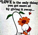 ZIGGY comic cartoon LoVe Give it aWay Vintage 70s t-shirt iron-on transfer Original Authentic american