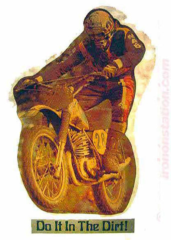 DO It In The DIRT Vintage 70s t-shirt iron-on transfer Moto X Hot Rod Authentic 70s Nos