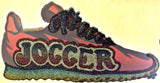 JOGGER Vintage 70s Jogging Shoes t-shirt iron-on transfer nos retro american fashion in glitter