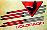 80s Pastel SKI COLORADO Vintage t-shirt iron-on transfer authentic NOS retro american skiing resort fashion