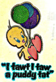 Tweety Bird Tweetie Looney Tunes Vintage 70s Iron On tee shirt transfer Orig animation cartoon by Roach