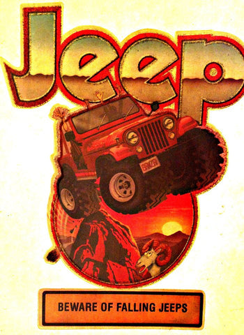 Vintage 70s JEEP Truck t-shirt iron-on transfer authentic NOS retro american fashion little glitter too
