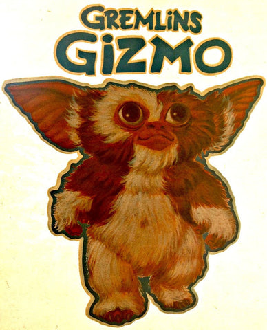 GREMLINS Gizmo Vintage t-shirt iron-on transfer Original Authentic NOS 80s spielberg