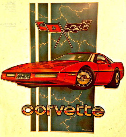 vintage, corvette, grand prix, t-shirt, iron-on, diy, american fashion,