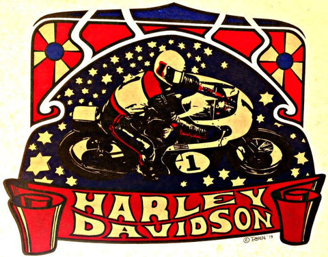 harley davidson, vintage t-shirt iron-on, motorcycles