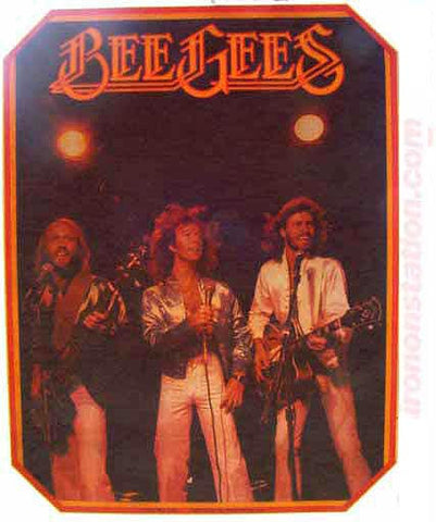 bee gees, vintage, 70s, t-shirt, iron-on, retro, andy gibb, original, nos, rock, band tees